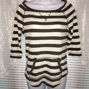 Aerie 3/4 Striped Shirt